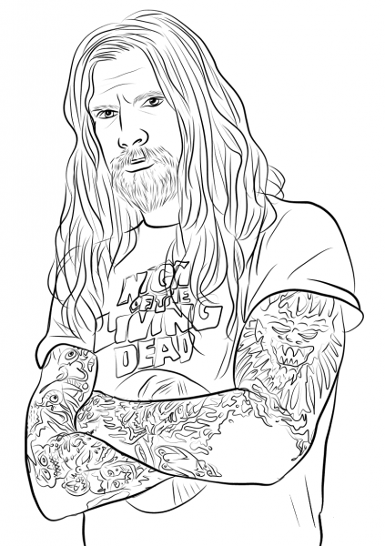Rob Zombie coloring page image