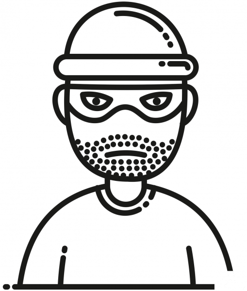 Robber coloring page image