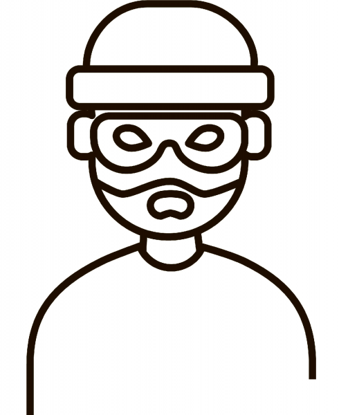 Robber coloring page image