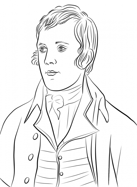Robert Burns coloring page - ColouringPages