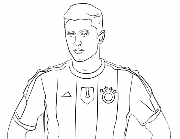 Robert Lewandowski coloring page image
