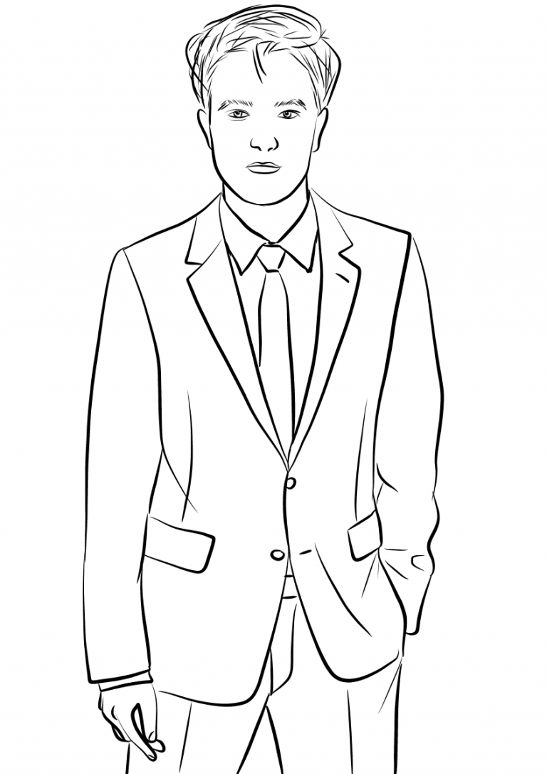 Robert Pattinson coloring page - ColouringPages