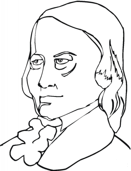 Robert Schumann  coloring page image