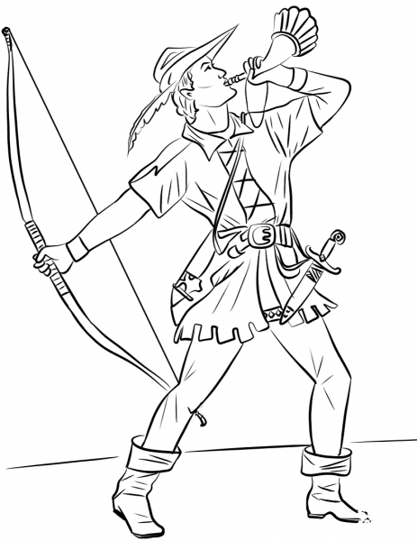 Robin Hood  coloring page image