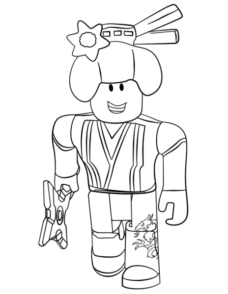Roblox Ninja coloring page image