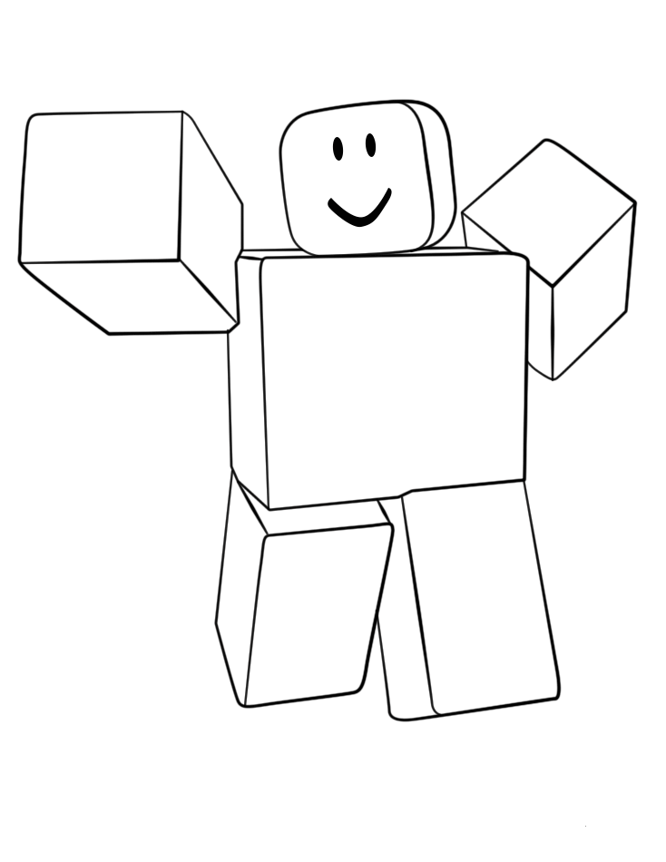 Roblox Noob Fight Render coloring page - ColouringPages