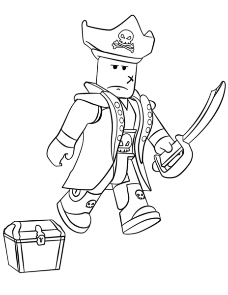Roblox Pirate coloring page image