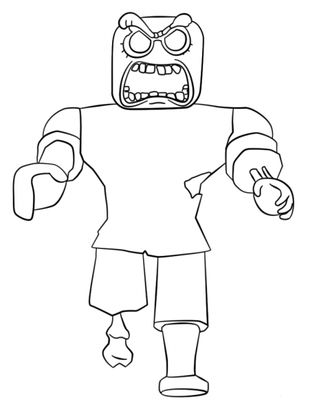 Roblox Zobie coloring page image