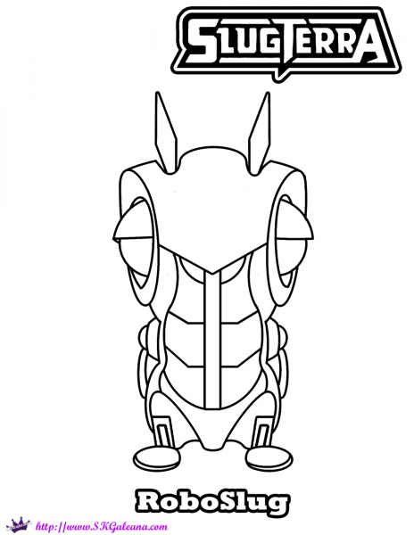 Roboslug coloring page image