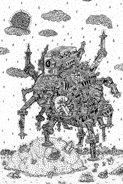 Robot by Kris Man coloring page image