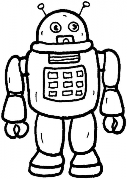 Robot  coloring page image