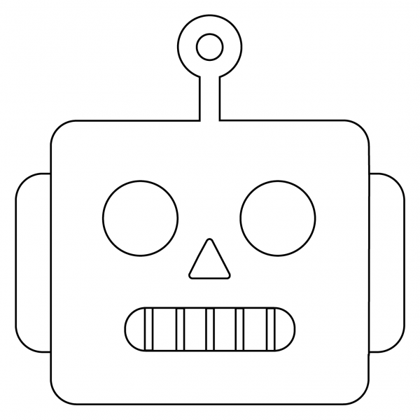 Robot Emoji coloring page image