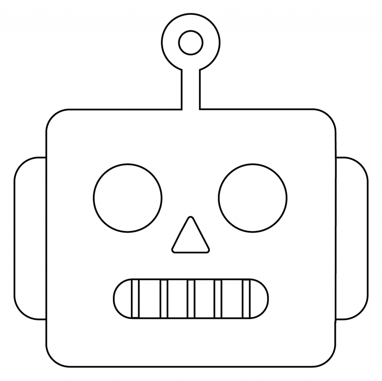 Robot Emoji coloring page - ColouringPages