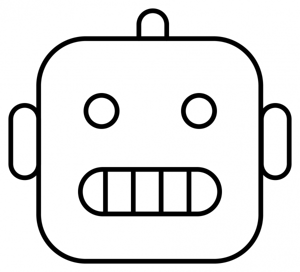 Robot Emoji coloring page image