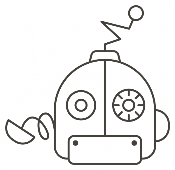 Robot Face coloring page image
