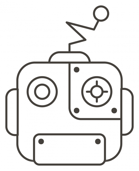 Robot Face coloring page image