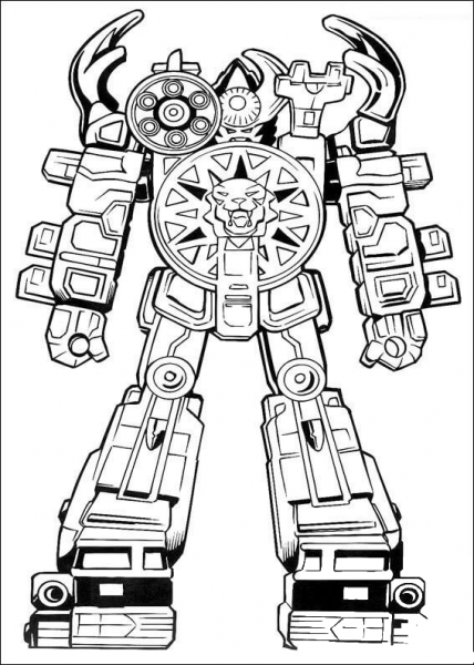 Robot Ranger  coloring page image