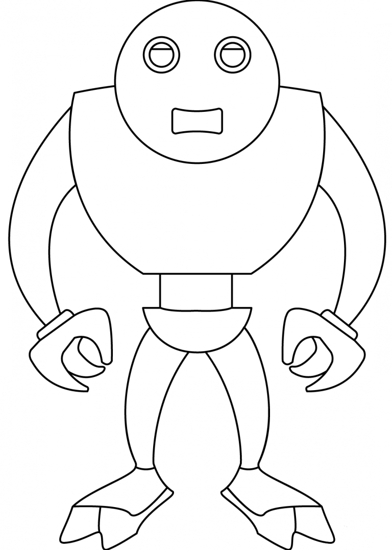 Robot Terminator coloring page - ColouringPages