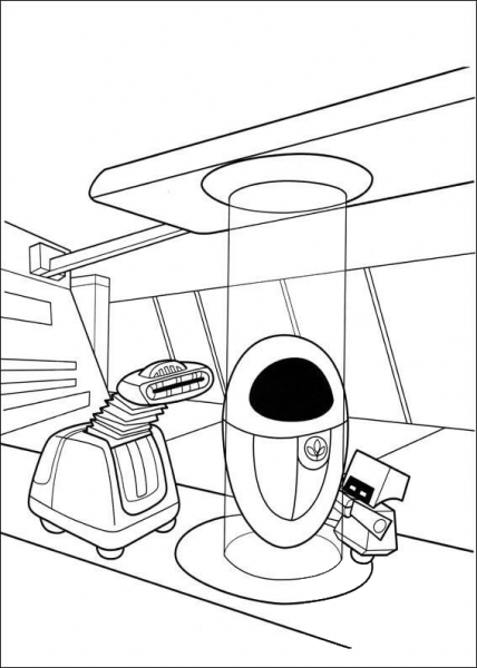 Robots Search Eva  coloring page image