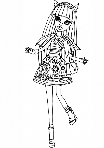 Rochelle Doll coloring page image