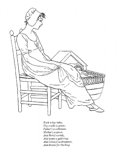 Rock-a-bye Baby coloring page image