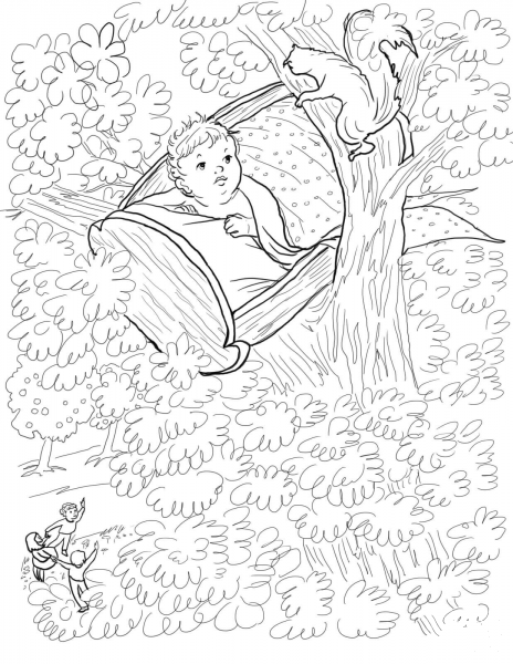 Rock a Bye Baby Nursery Rhyme coloring page image