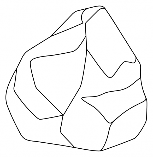 Rock Emoji coloring page image