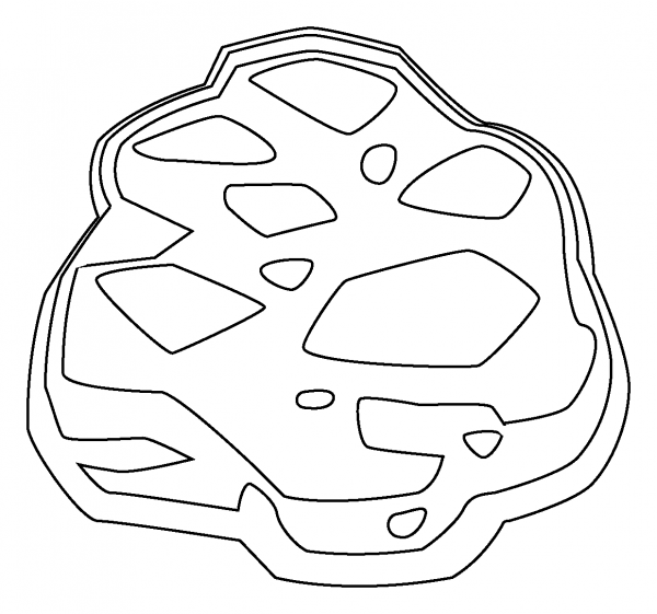 Rock Emoji coloring page image