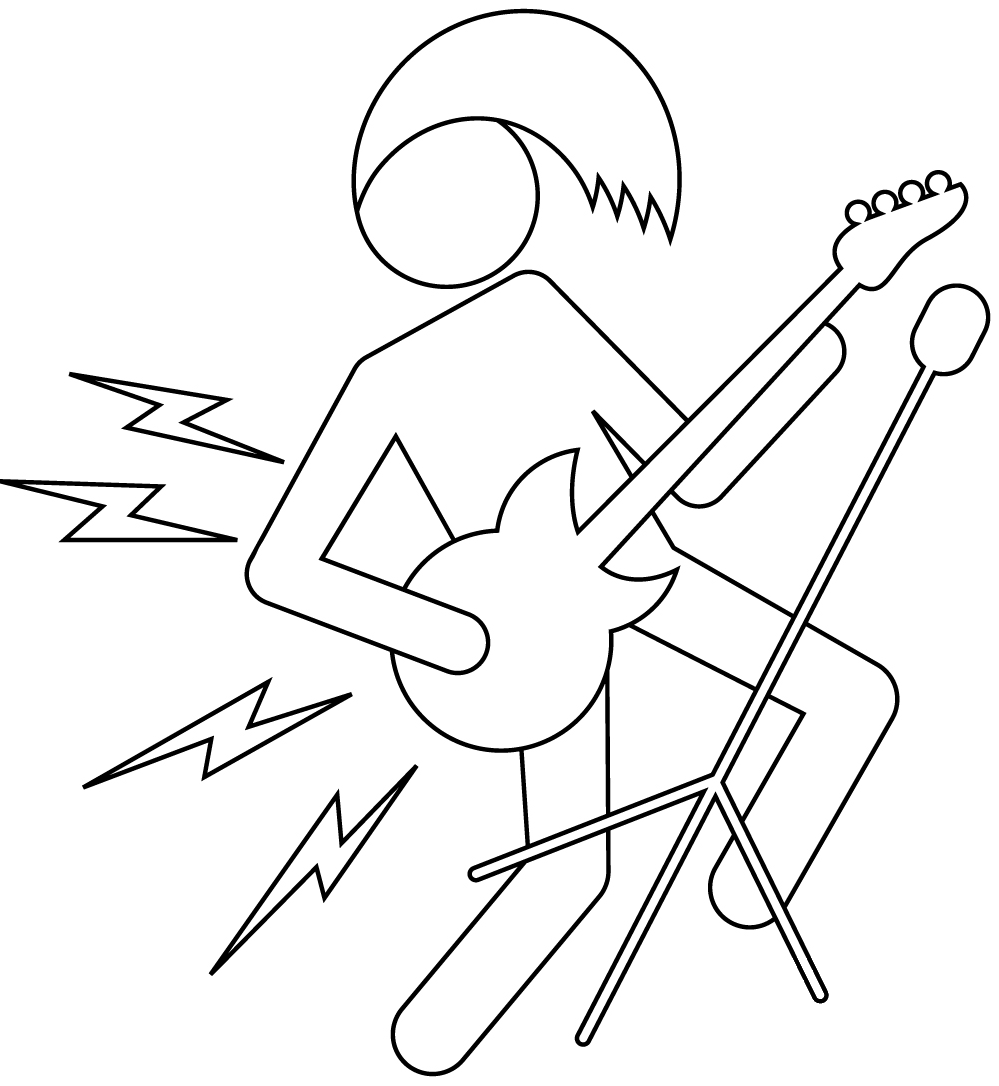 Rock Star Coloring Page Colouringpages