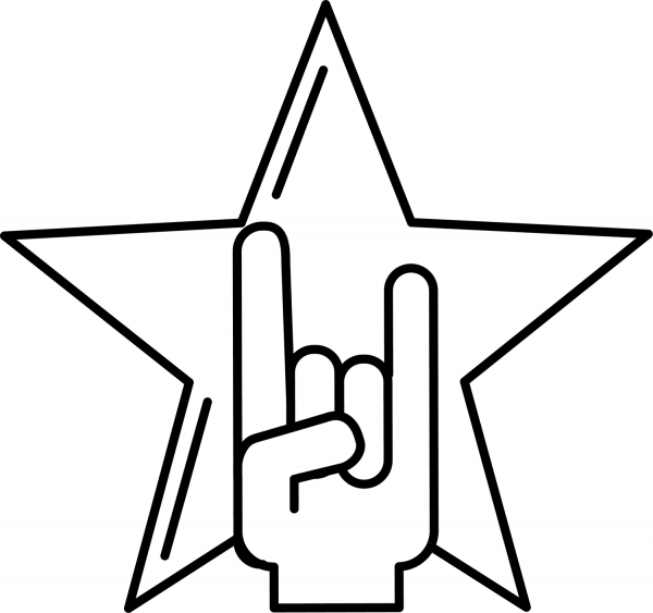 Rock Star coloring page image