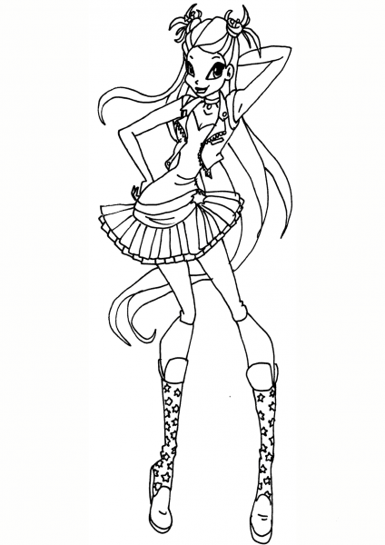 Rock Stella coloring page image