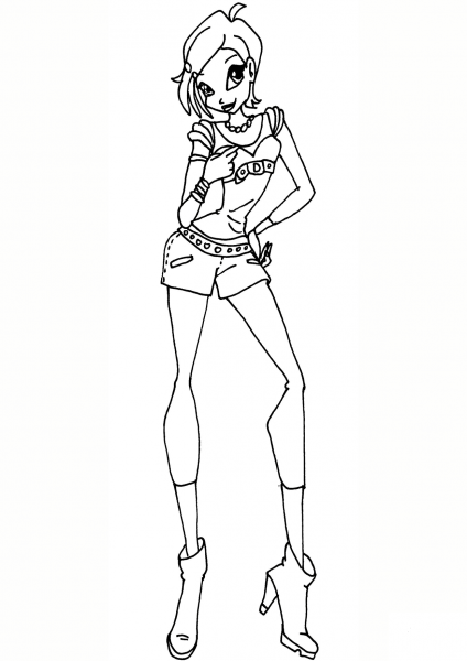 Rock Tecna coloring page image