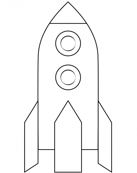Rocket coloring page image