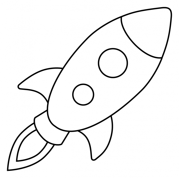Rocket Emoji coloring page image