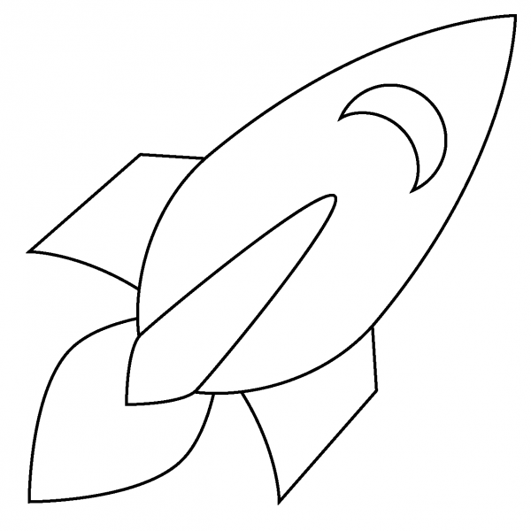 Rocket Emoji coloring page image