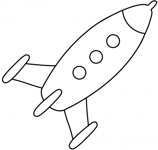 Rocket Emoji coloring page image
