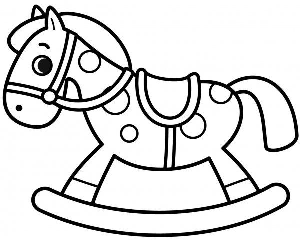 Rocking Horse coloring page image