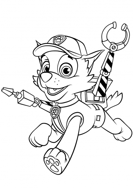 Rocky with Claws coloring page image