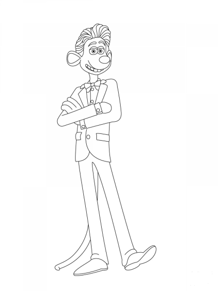 Roddy is Waiting Patiently coloring page image