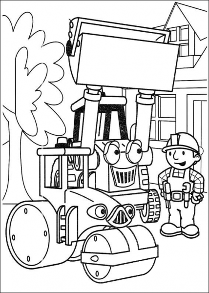Roley And Muck Will Help Bob  coloring page image