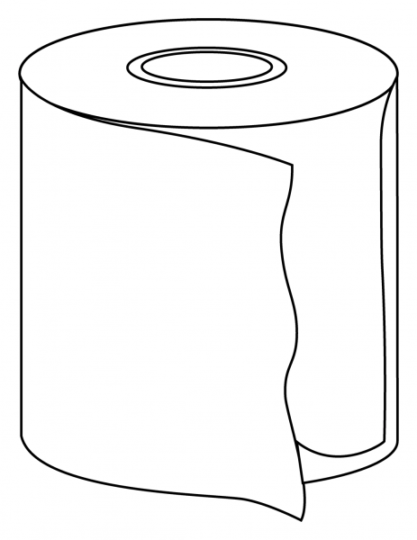 Roll of Paper Emoji coloring page image