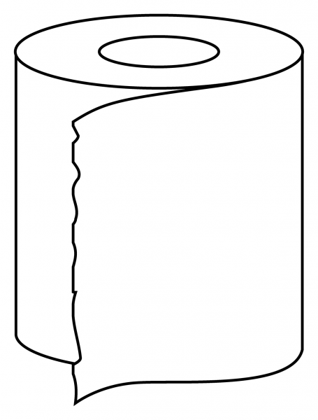 Roll of Paper Emoji coloring page image