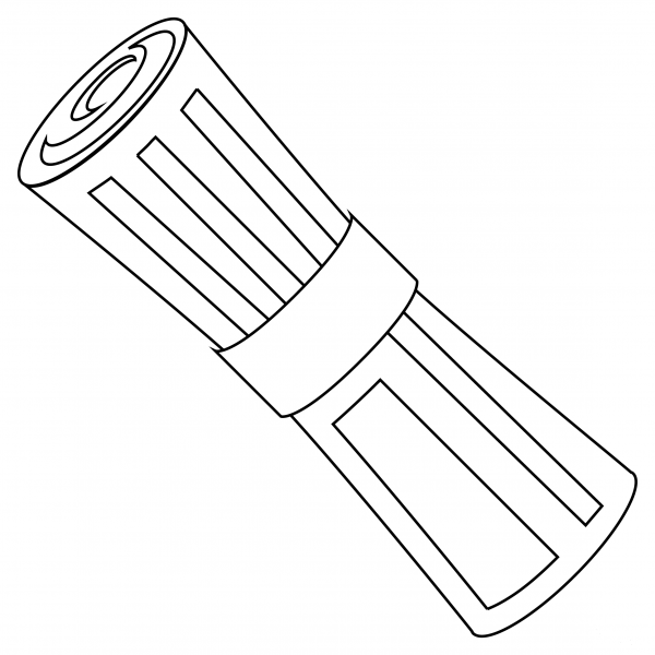 Rolled Up Newspaper coloring page image