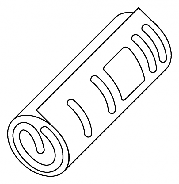 Rolled Up Newspaper Emoji coloring page image