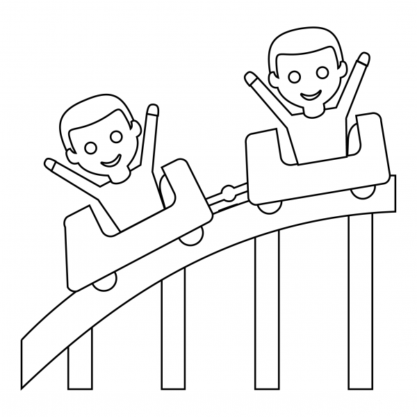Roller Coaster coloring page image