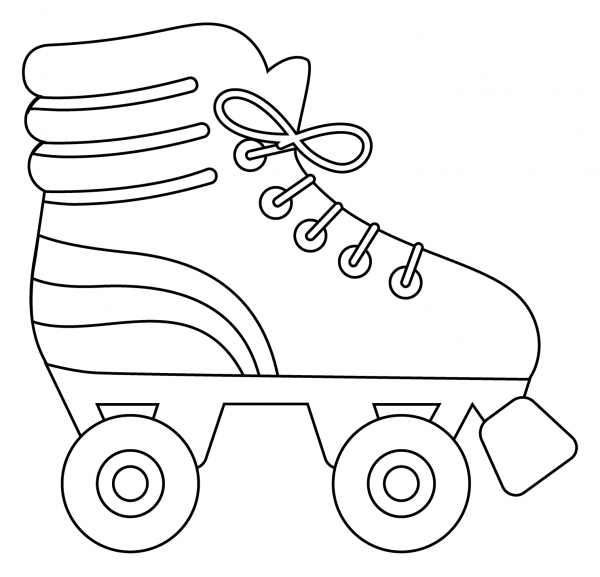Roller Skate Emoji coloring page image