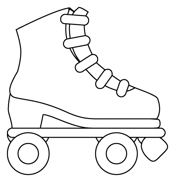 Roller Skate Emoji coloring page image