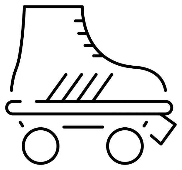 Roller Skate Emoji coloring page image