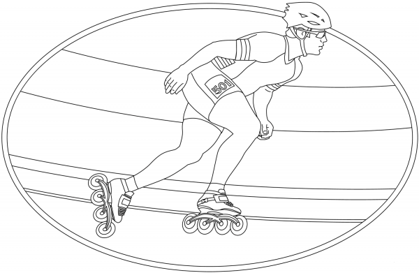 Roller Skating coloring page image