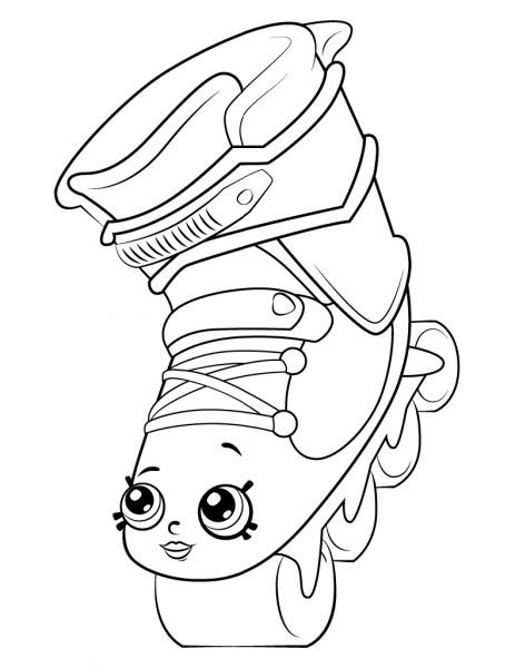 Rollerblades Shopkin coloring page image